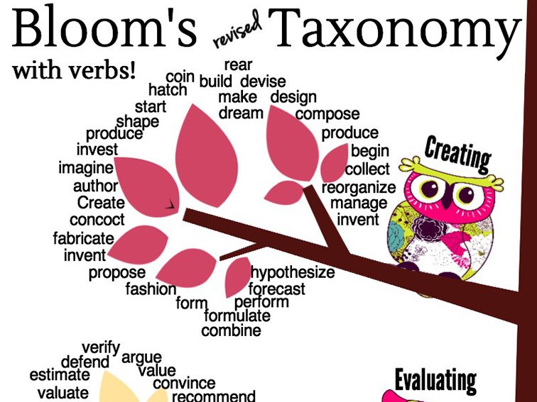 A Taxonomy Tree: A Bloom’s Revised Taxonomy Graphic