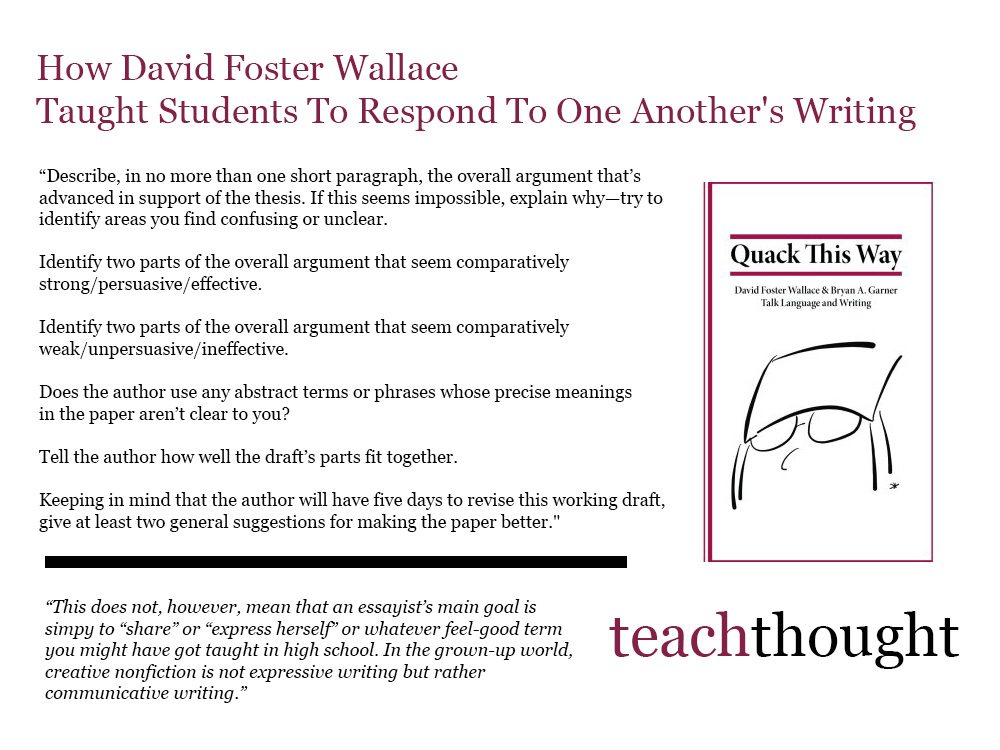 How David Foster Wallace Taught Students To Respond To One Another’s Writing