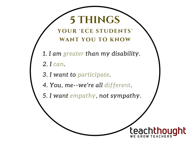 More Than My Disability: 5 Things Your ‘ECE Students’ Want You To Know
