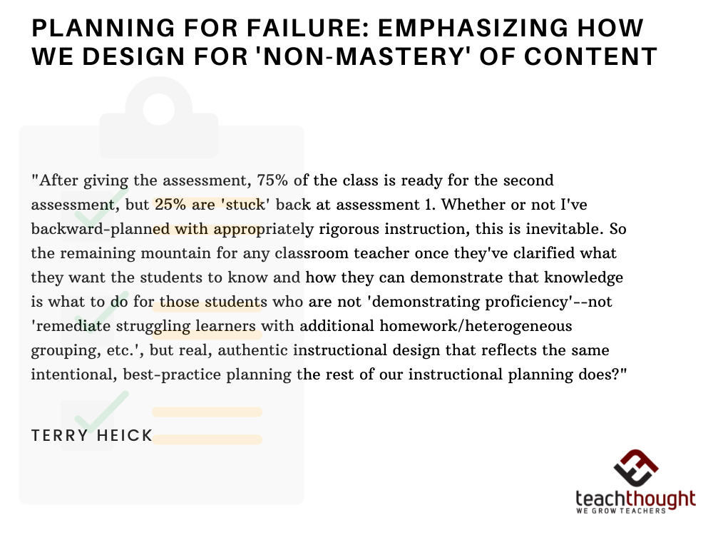 It’s Time To Plan For Struggling Students From The Beginning